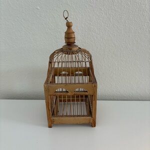 Vintage Style Wooden Birdcage